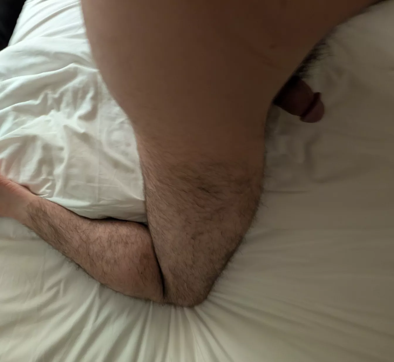 More focus on the legs, less focus on my penis