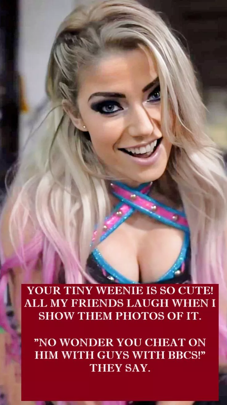 My gf Alexa Bliss constantly bullies me about my small dick and brags about cheating on me with black guys with massive cocks.