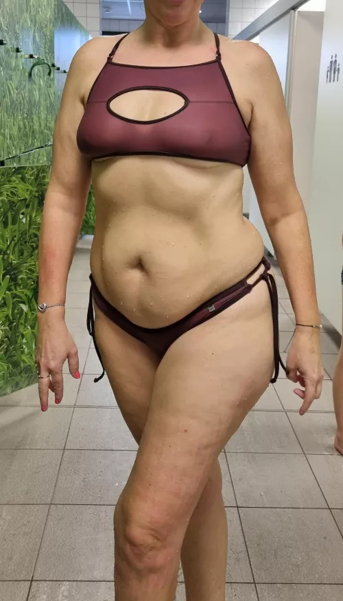 Not that sheer, but sheer enough for the public pool 😄