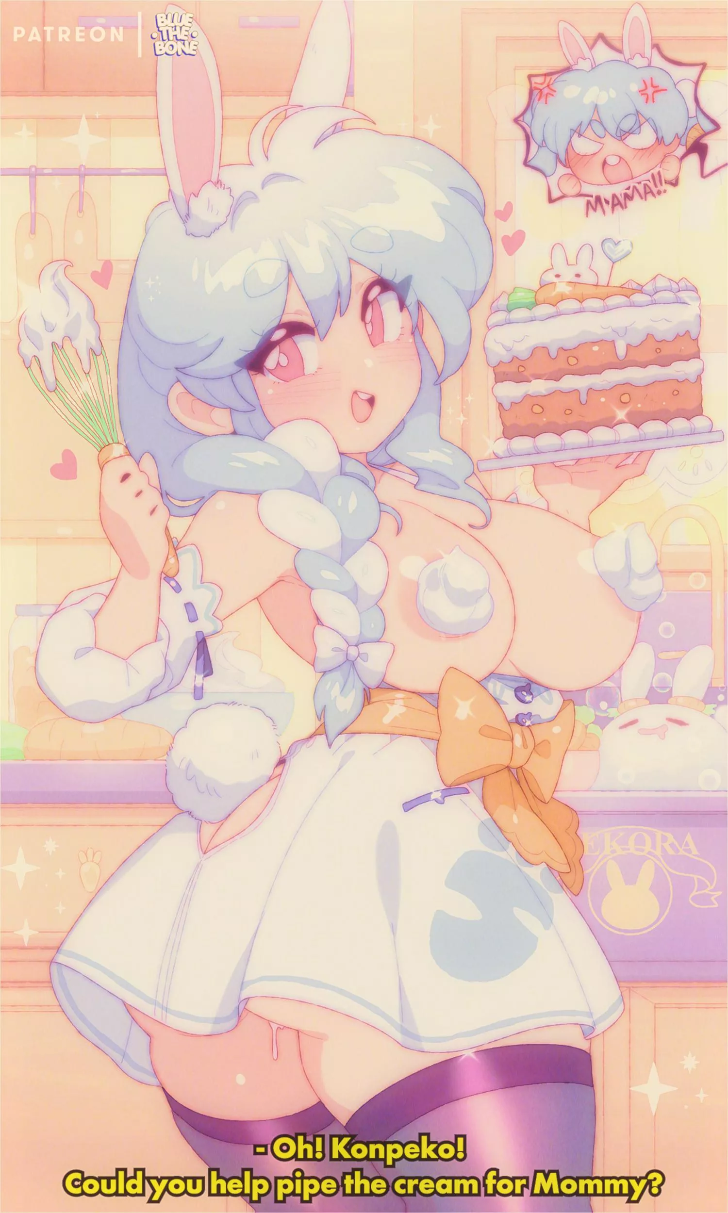 Pekomama needs help with dessert~ 🥕🍰