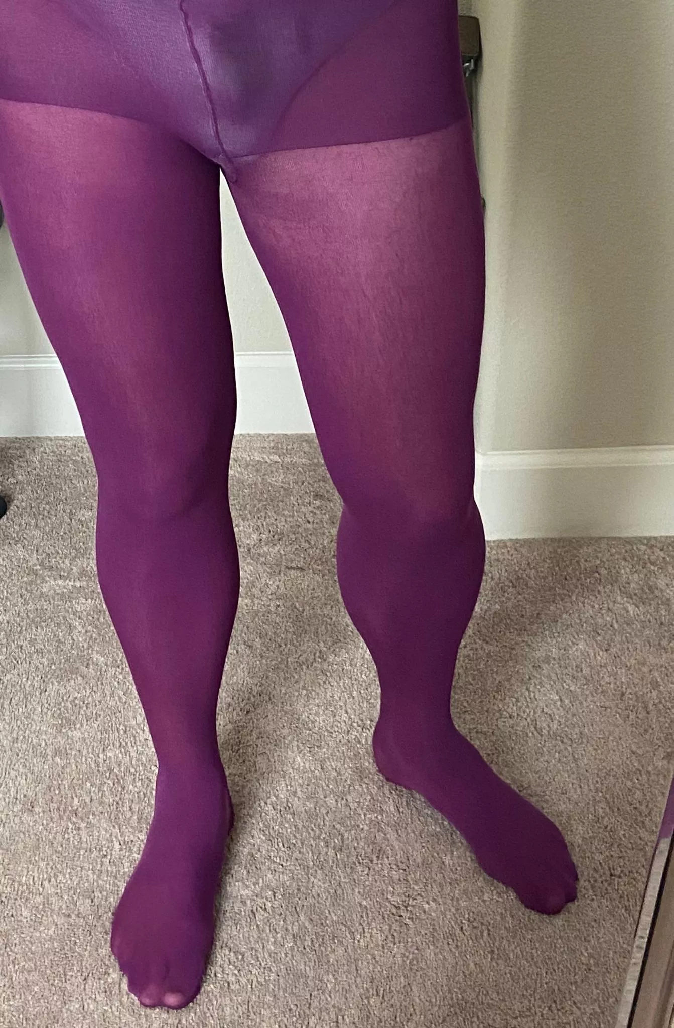 Plum pantyhose