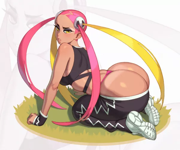 Plumeria touching grass