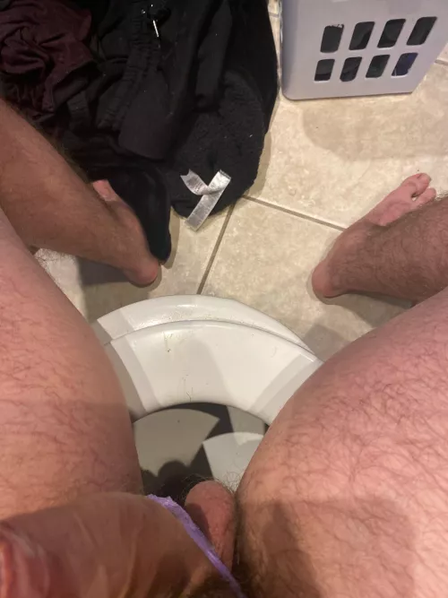 Purple thong with cute little bow 