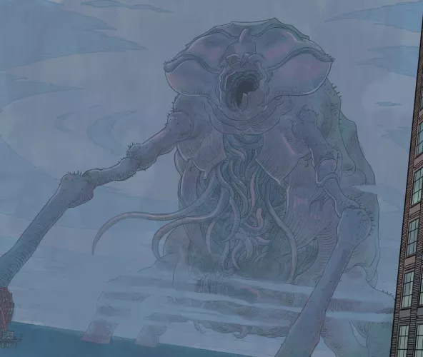 So apparently Absolute Wonder Woman's next opponent will be a giant vagina with legs...