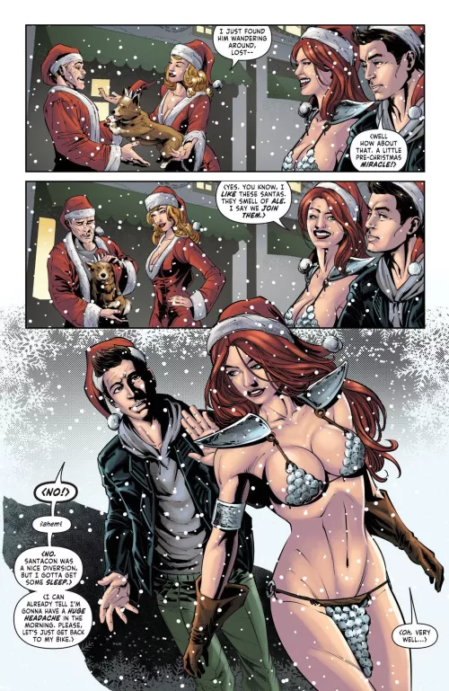 Sonja wants to go to Santacon [Red Sonja Holiday Special]