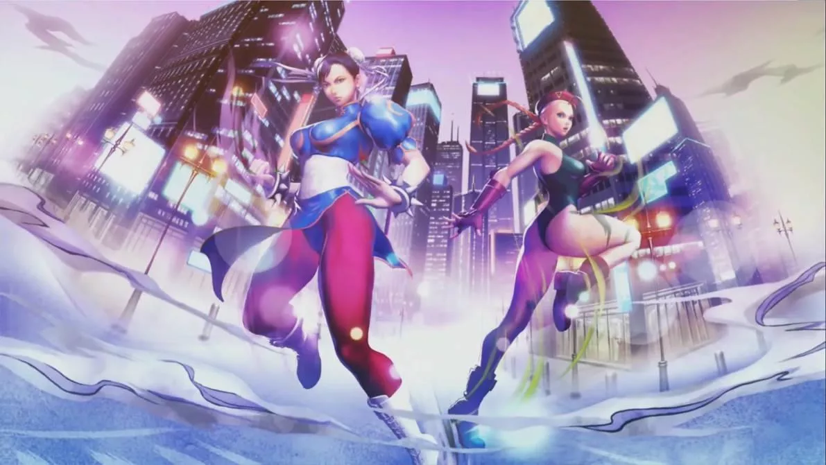 STREET FIGHTER x TEKKEN - Chun-Li & Cammy arcade illustration (Art by Kazuma Teshigawara)