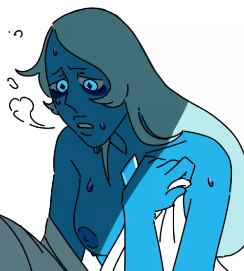 Sweaty blue diamond (by Ruthion but their NSFW blog name was sinnerruth)