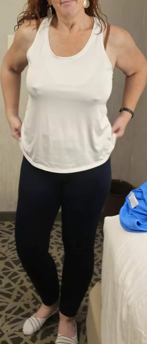 The thin bra and thin shirt combo