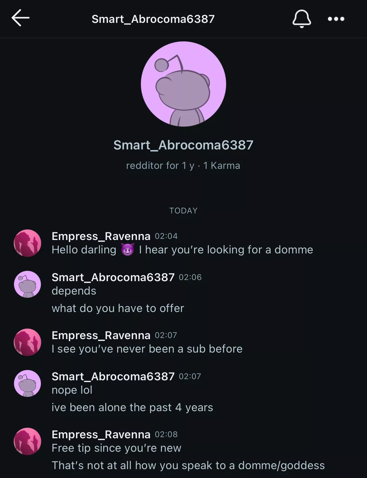 This one’s a charmer! Bad attitude, filled with judgement and has zero idea about anything. 