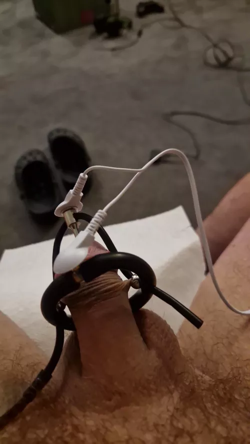 Very first time using estim electro i love it 