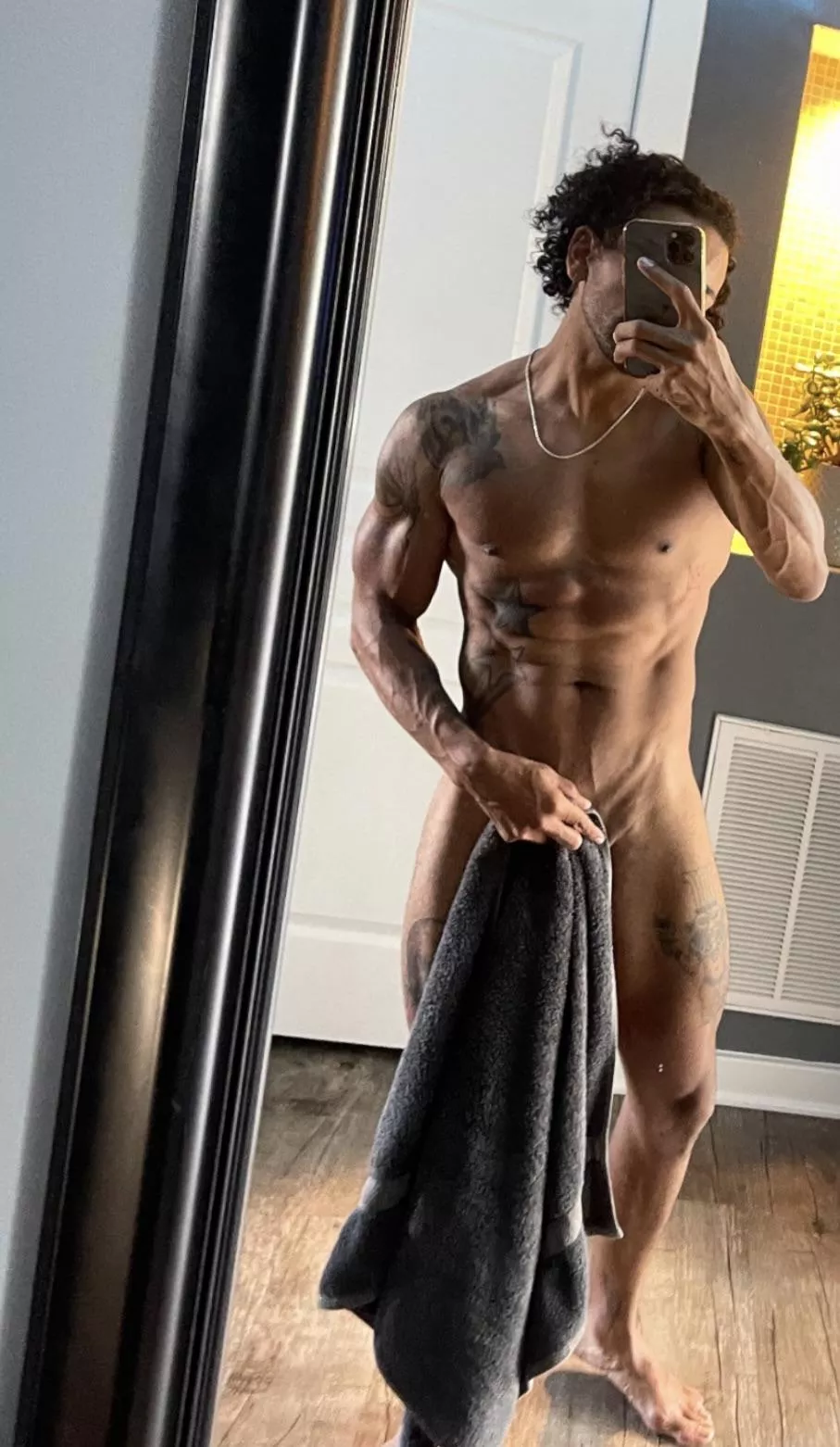 Waiting for the water to get hot. 