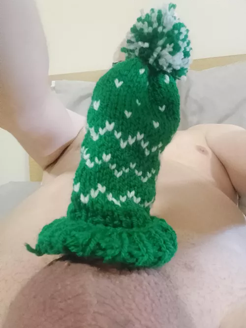 With the weather getting colder I thought it only fair to knit him his own hat!