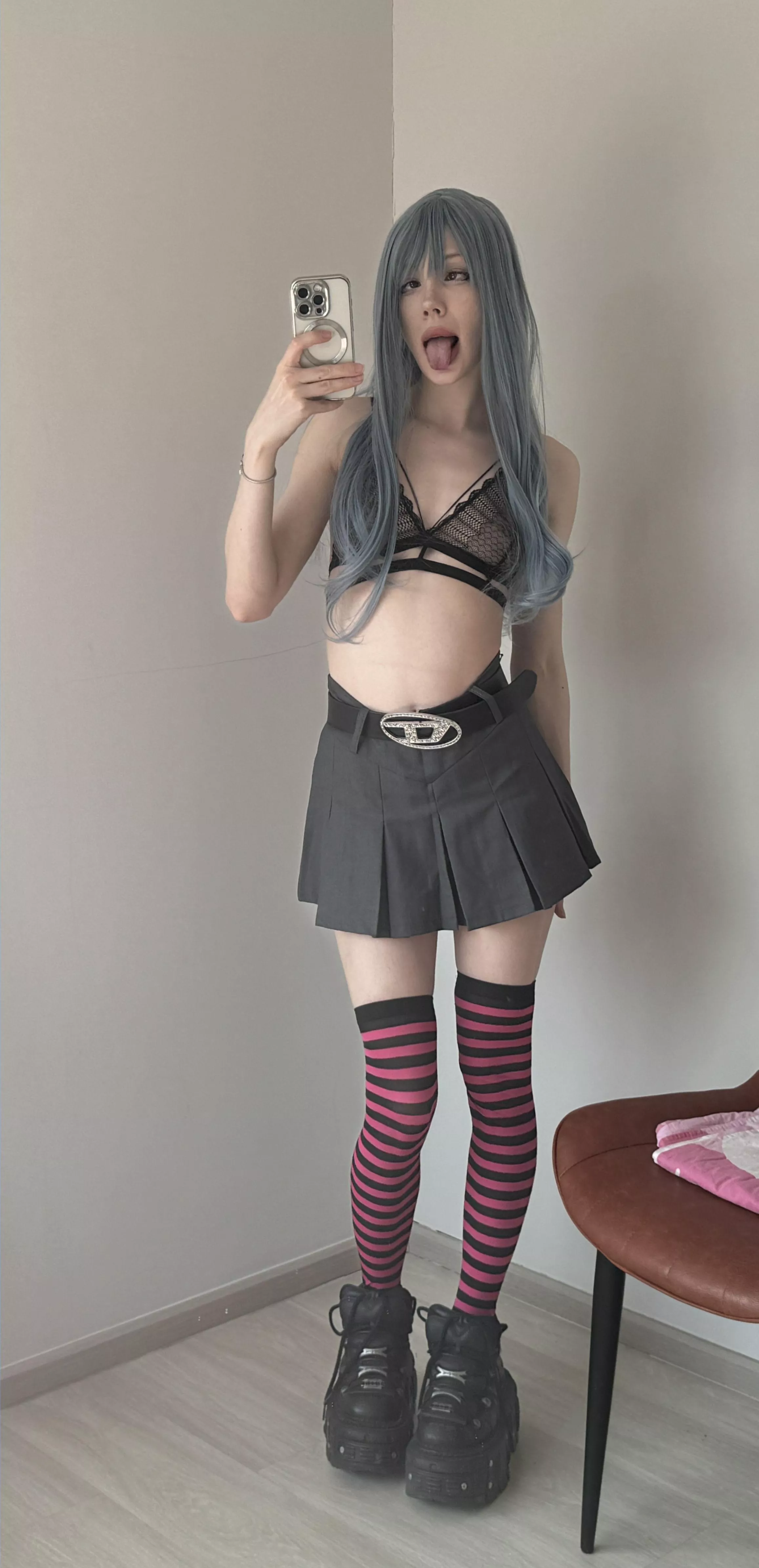 a little crazy and excited looking