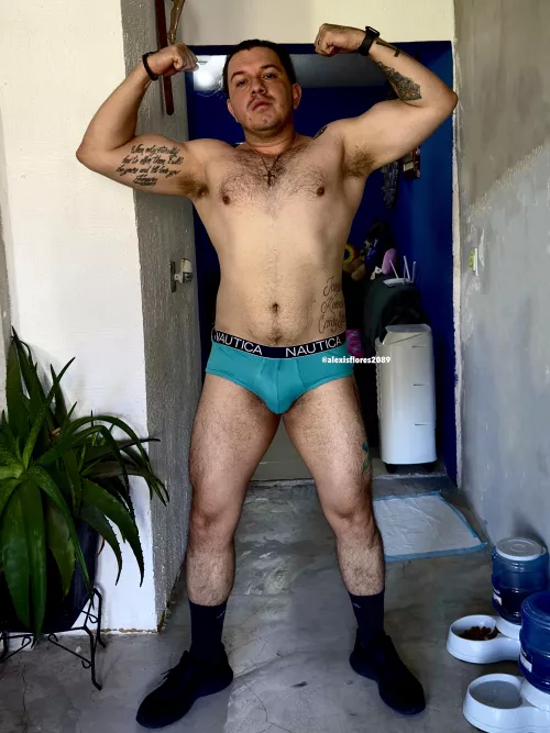 After workout really sweaty 