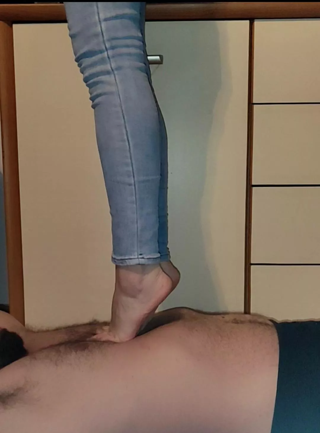 Barefoot trampling by my gf. It doesn't always have to be gentle and pleasant 😅