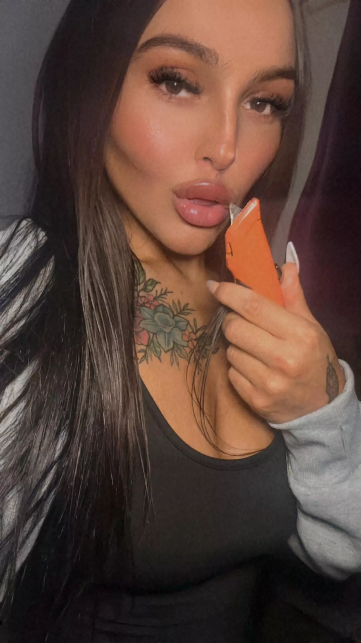 Forcing you to drink your own cum at knifepoint.