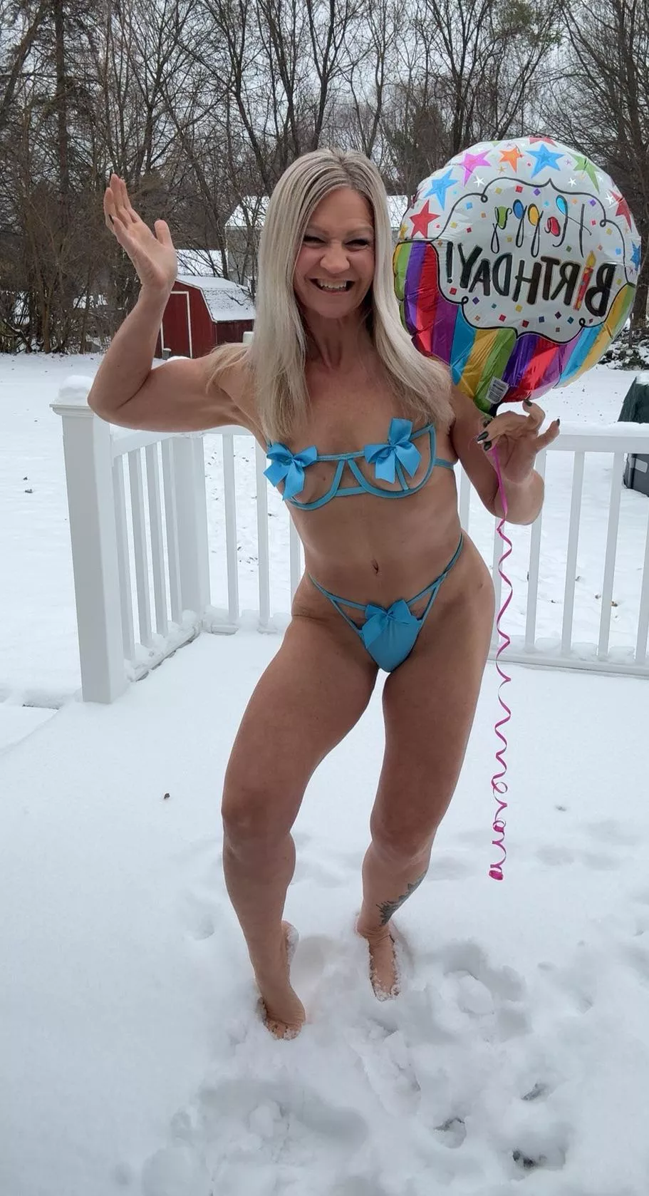 It’s my birthday!  Just waiting to get unwrapped! 