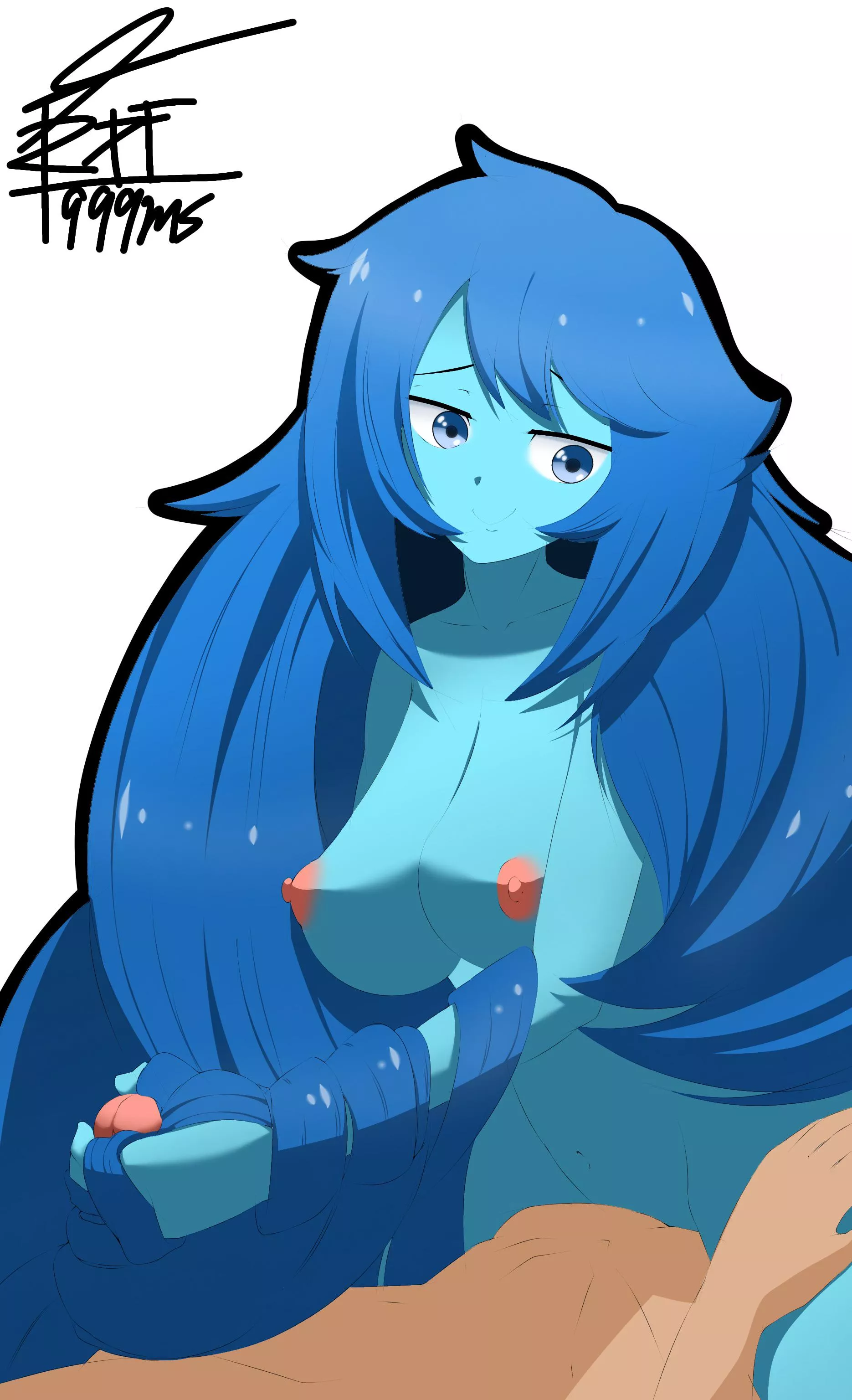 Lapis showering you in hair