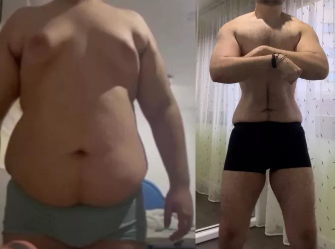 M/18/6’4” [357lbs > 235lbs = 122lbs] (2 years) still not the most confident but i think my proportions changed a bit