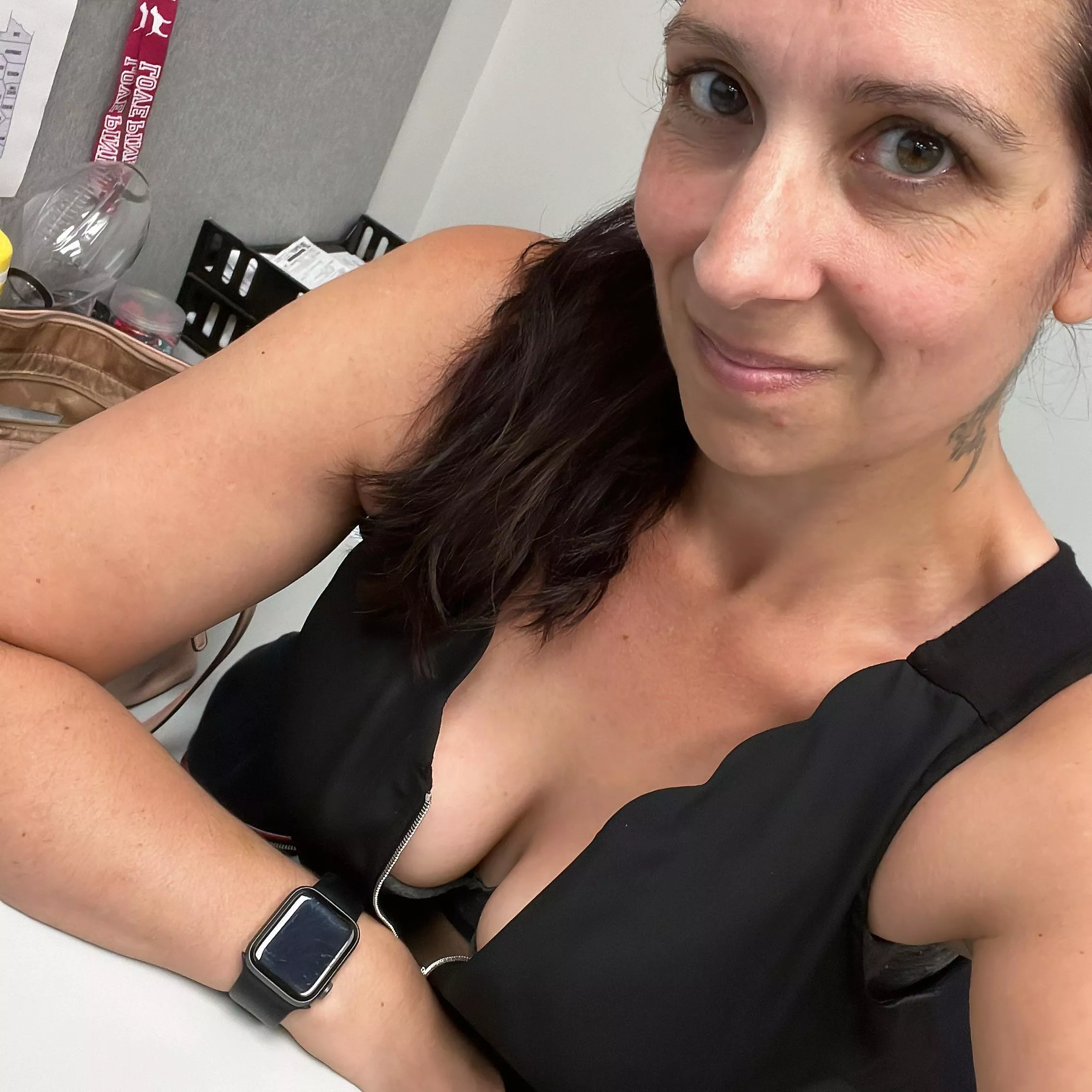 Naughty milf at work 