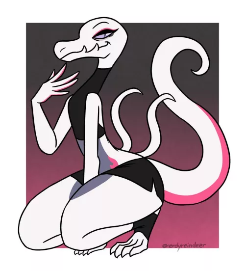 Shiny salazzle in black (nerdyreindeer)