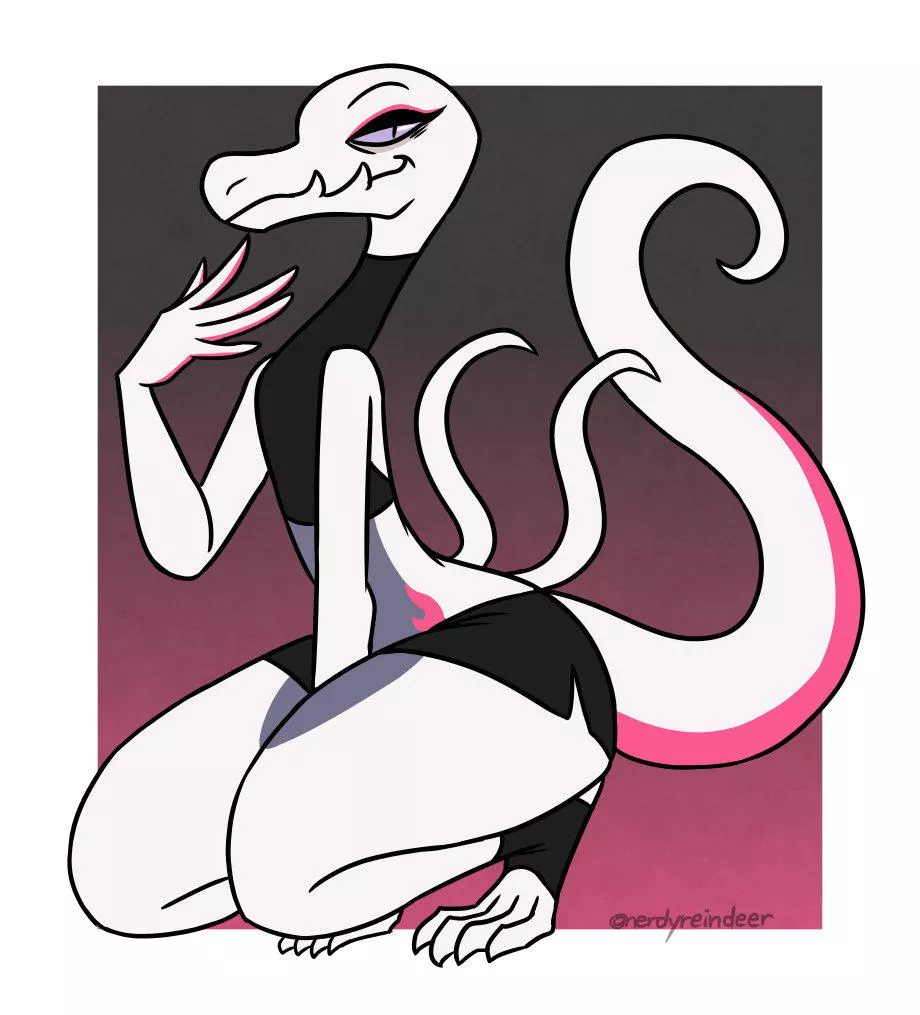 Shiny salazzle in black (nerdyreindeer)