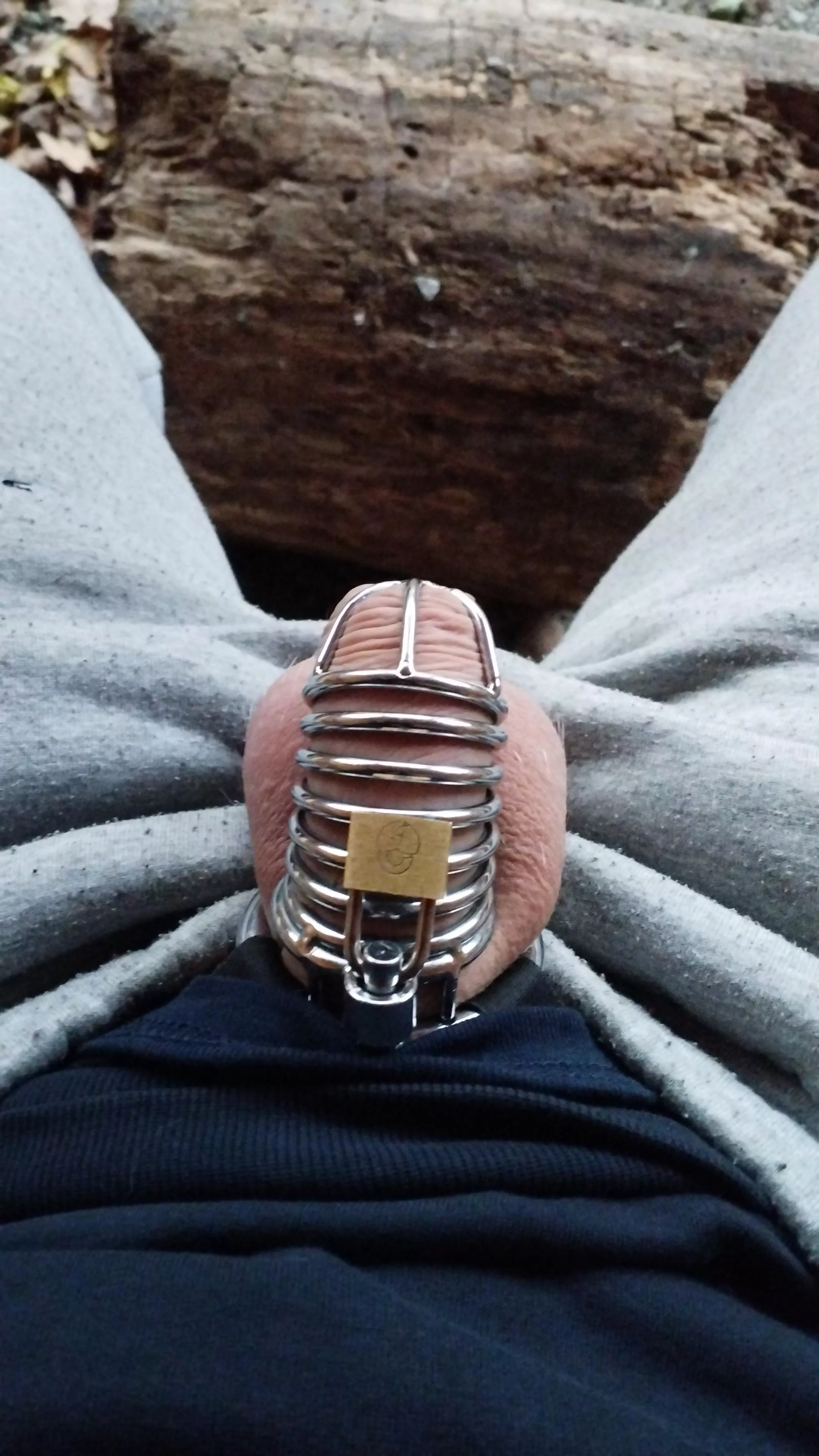 Sitting next to the woods hoping to get caught by a few women 