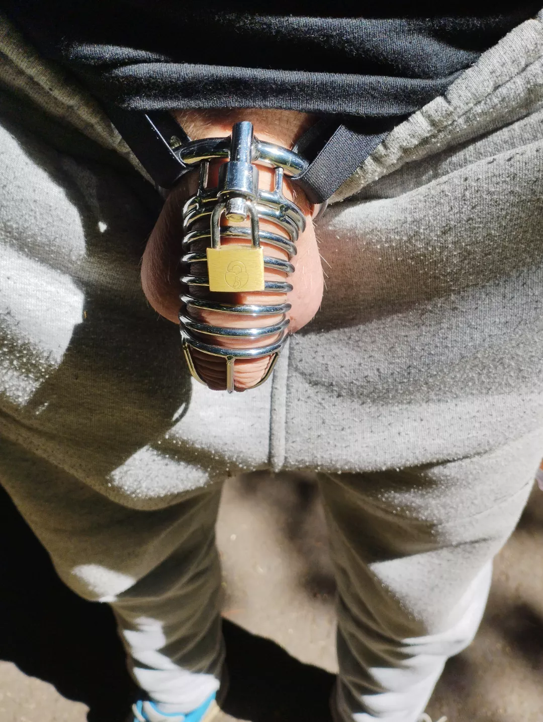 Taking an afternoon walk on a well used bicycle path 