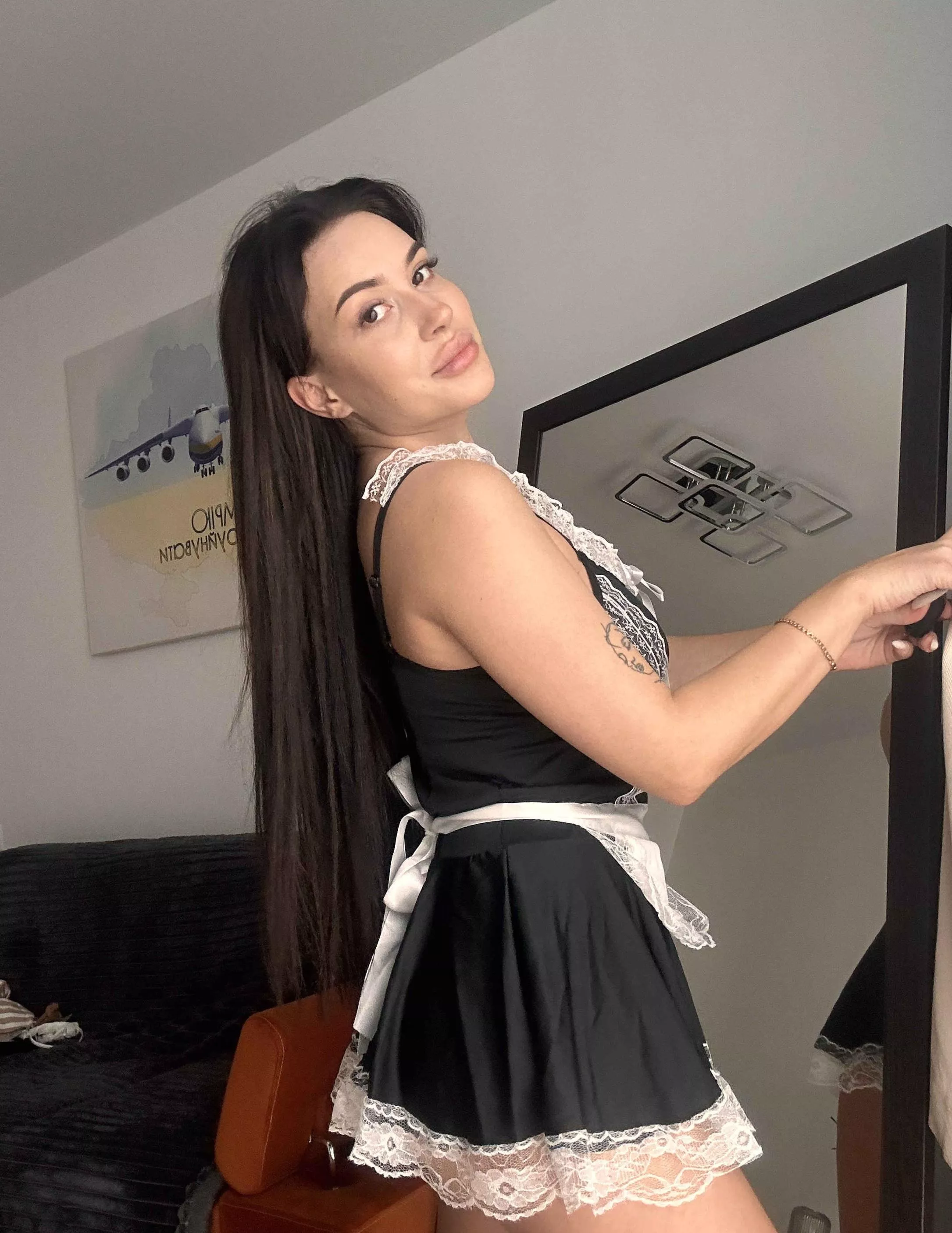 The little maid is here to clean up your mess