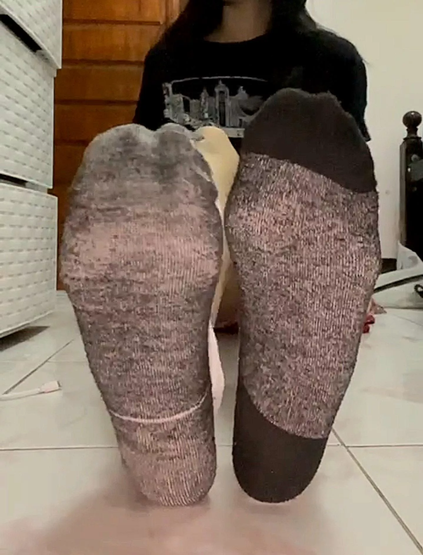 These socks get way too stinky , want to sniff and see?