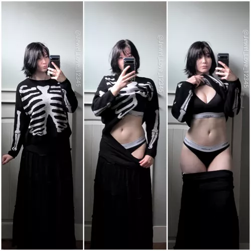 Thought this outfit was cute with the matching Calvin Klein set underneath 