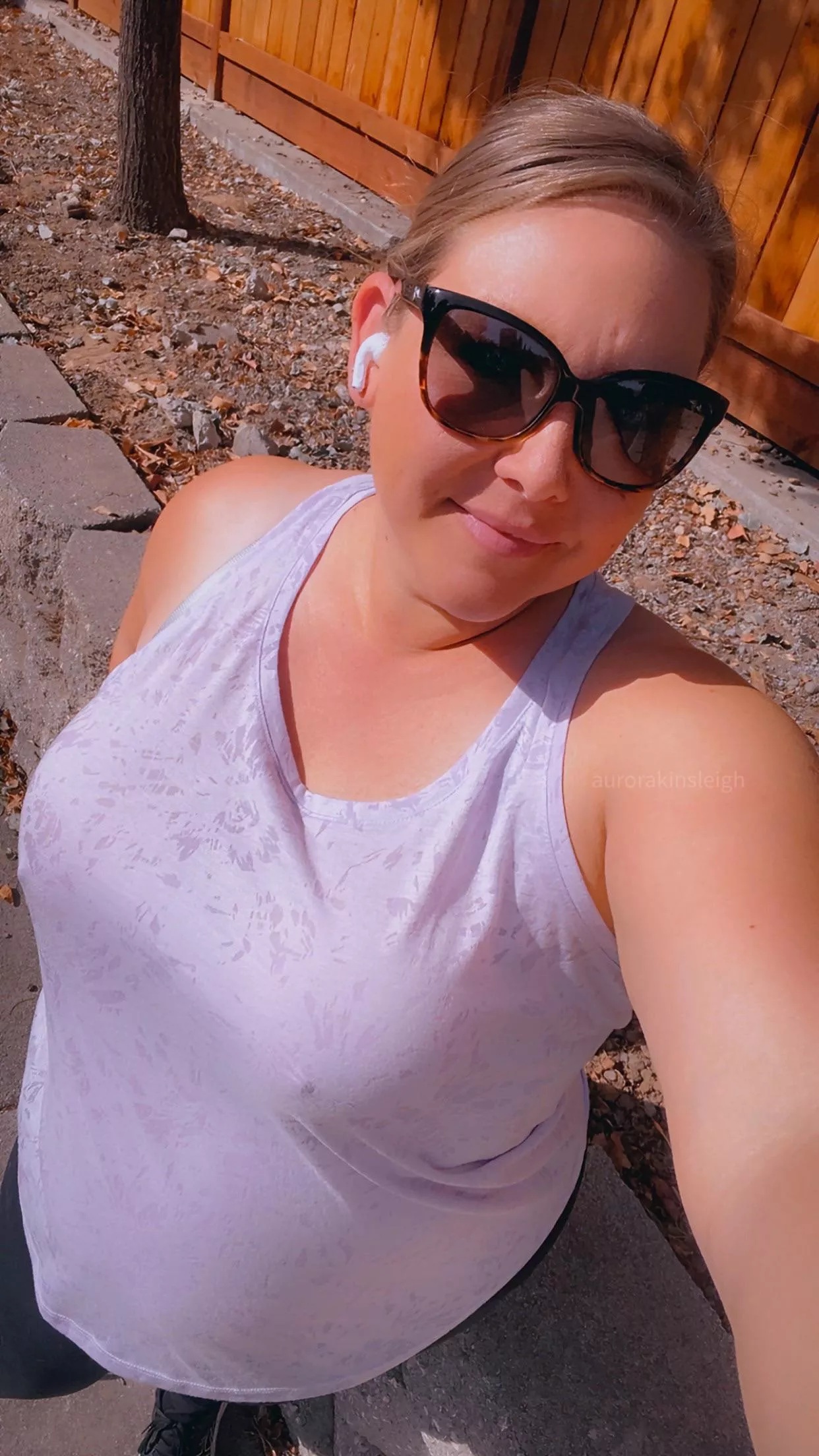 Walk in the hood without a bra on