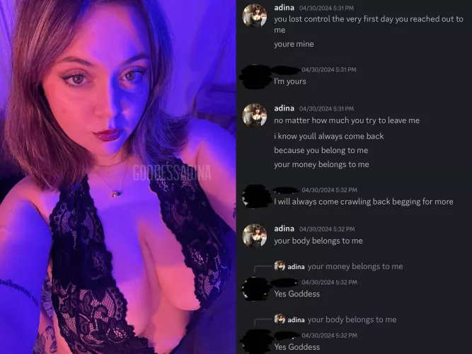 You will always come crawling back, begging for more. There's no point in leaving in the first place 💋