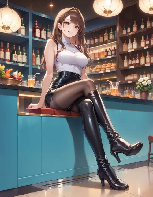 Black Knee-High Boots