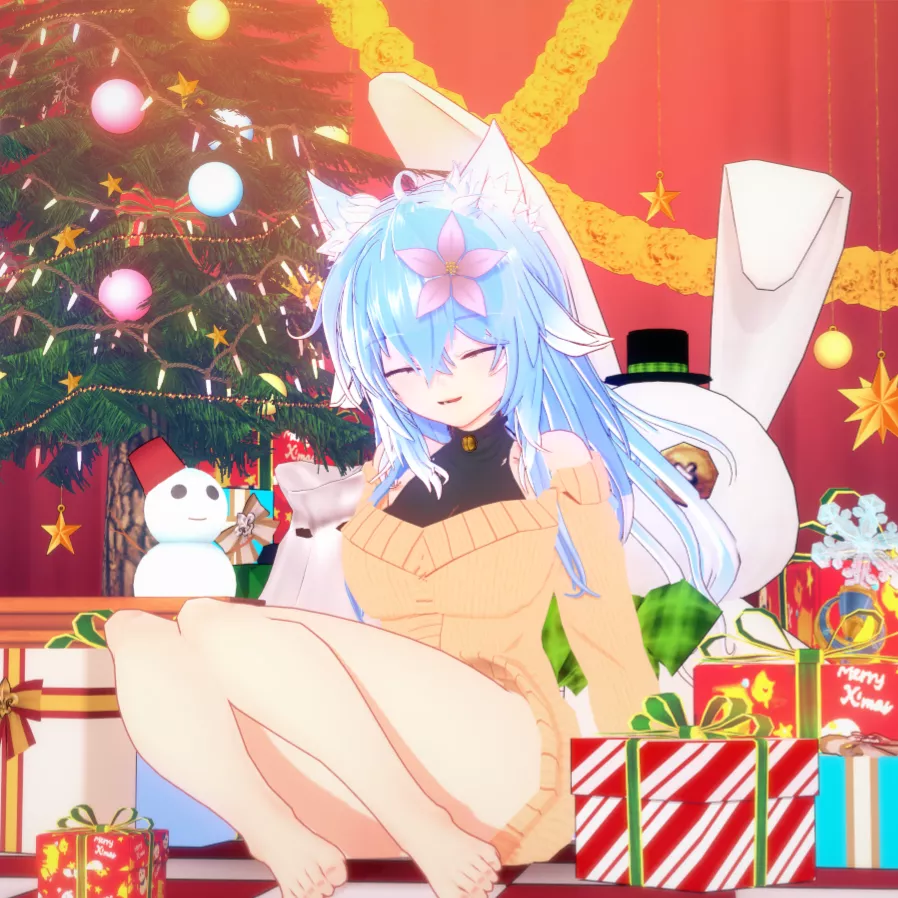 Christmas Cat Girl