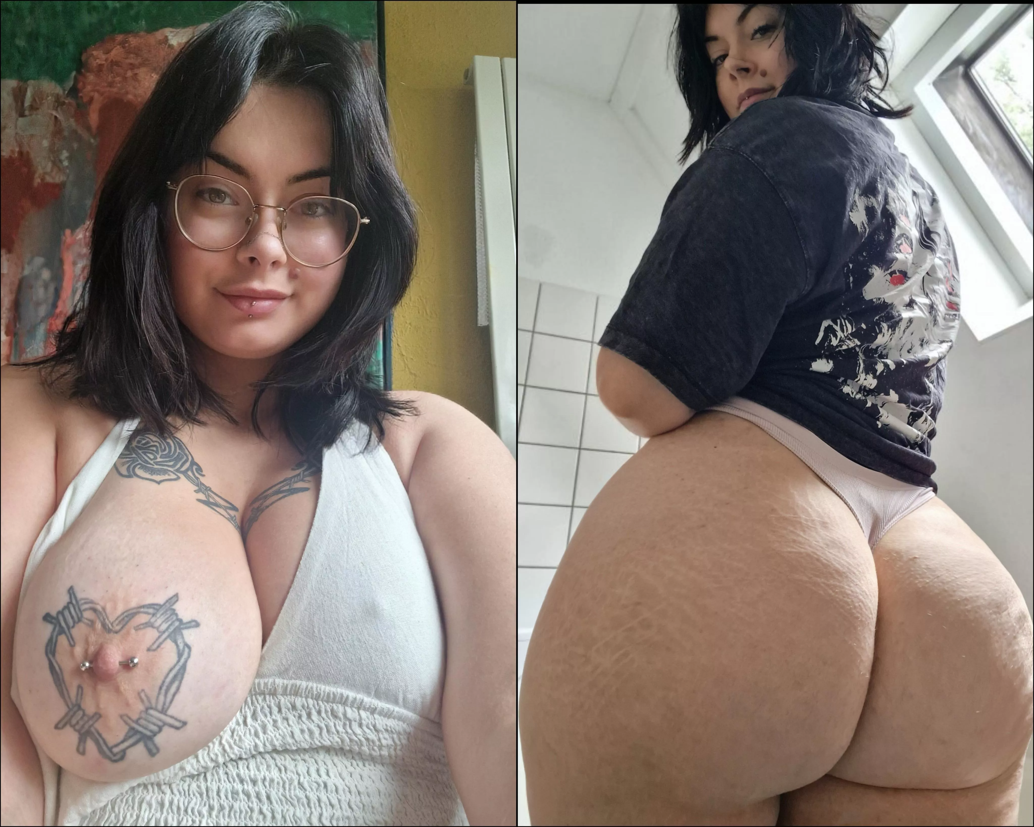 Fat tits vs fatter ass 