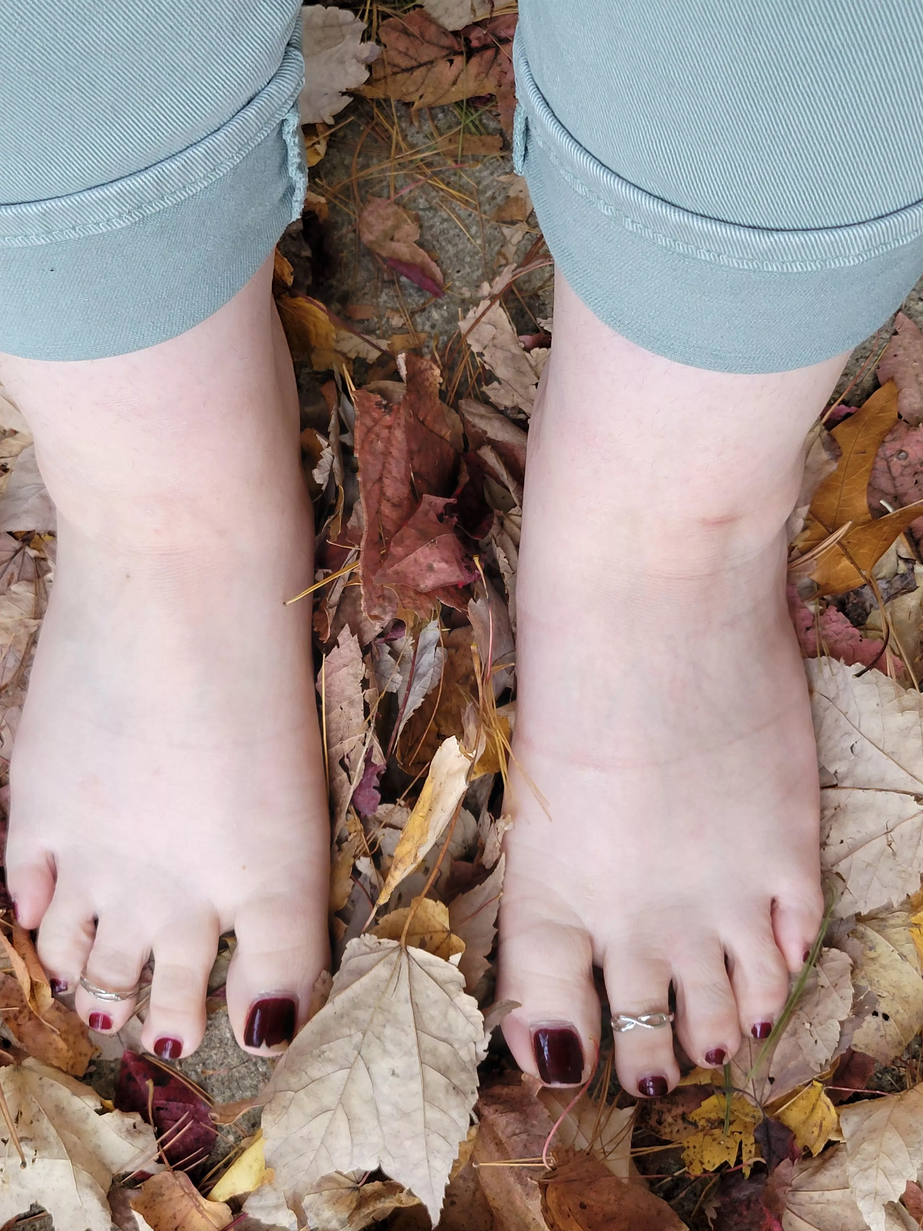 I love the sound of the leaves under my feet.