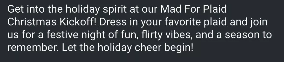 I need outfit ideas for this theme (Mad for Plaid) at a party tomorrow night. This is our first time going!! (35F)(36M)