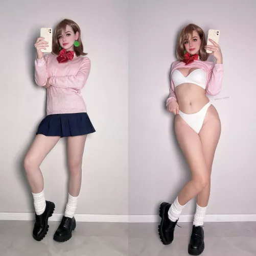 Momo Ayase in cosplay or without? (Kanra_cosplay)