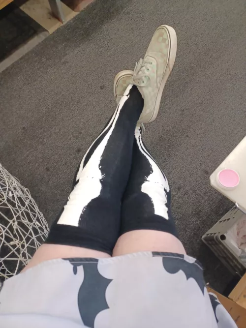 Quick pic of me at work - knee highs with as skirt always hits