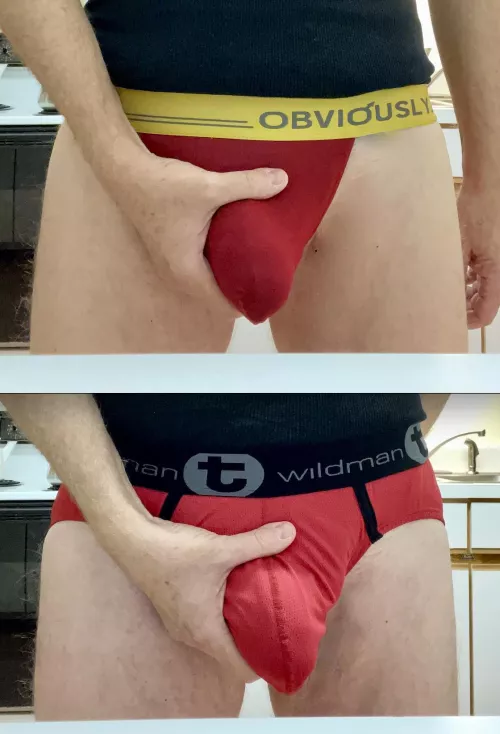 Red Obviously Mustang Briefs & Red Wildman T Briefs