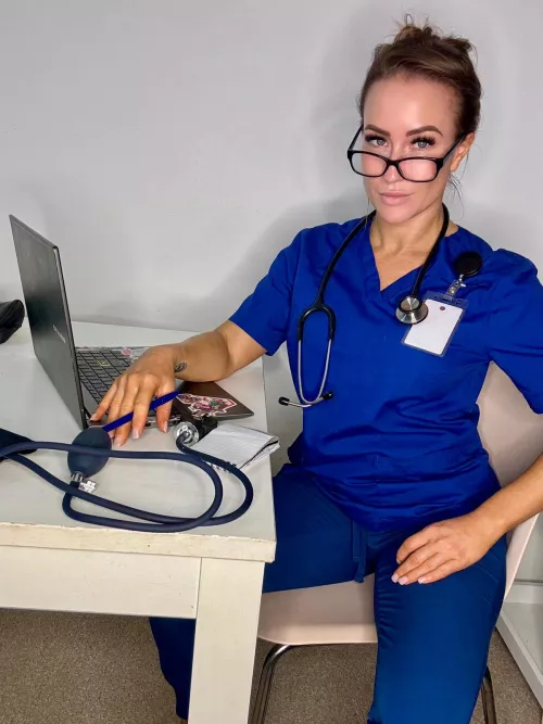 This nurse knows how to administer pleasure