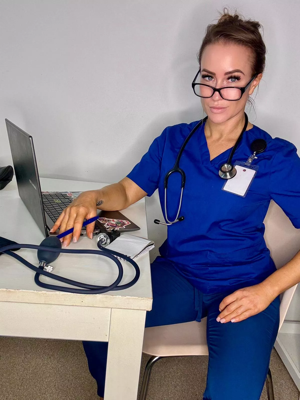 This nurse knows how to administer pleasure