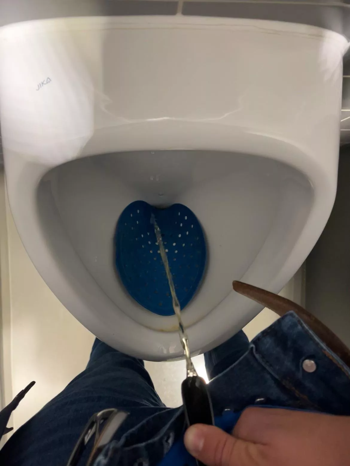 Using my stp at the urinal