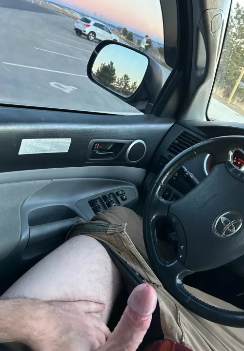 Watching a couple make out.