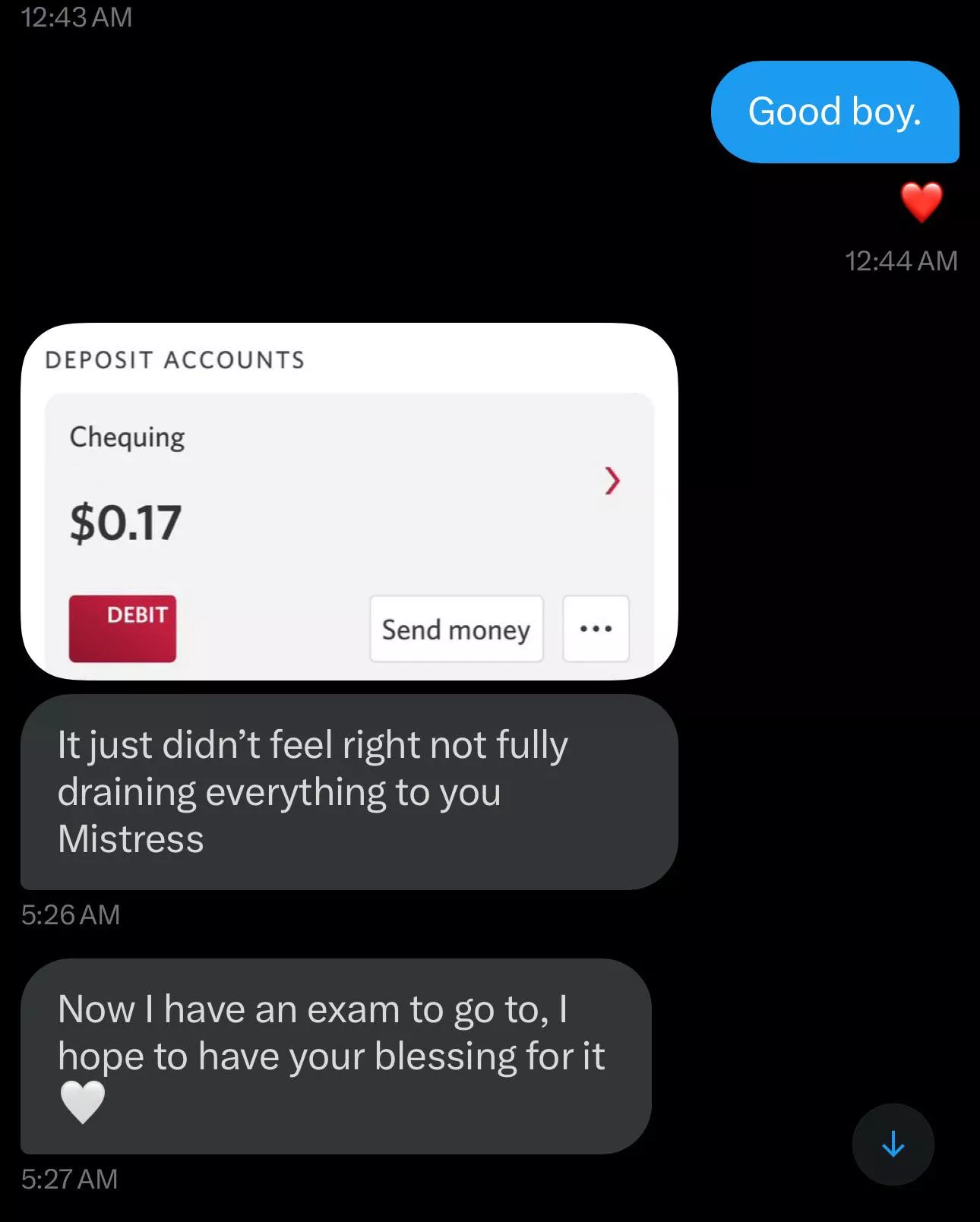 You see zeros so I can see thousands. That’s what good boys do. 