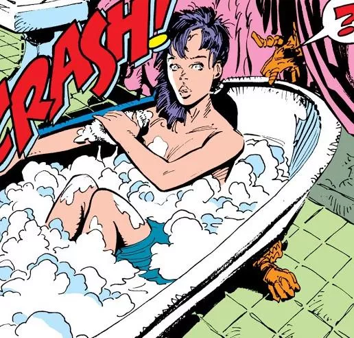 Betsy Braddock taking a bath [Uncanny X-Men (1989) #244]