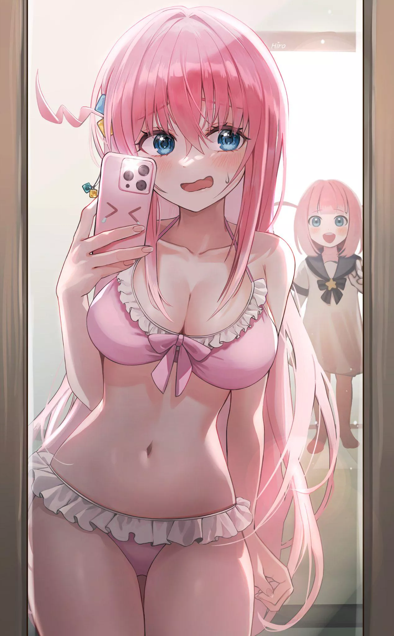 Bocchi Taking A Selfie In Her Swimsuit (By @rounizm On X)