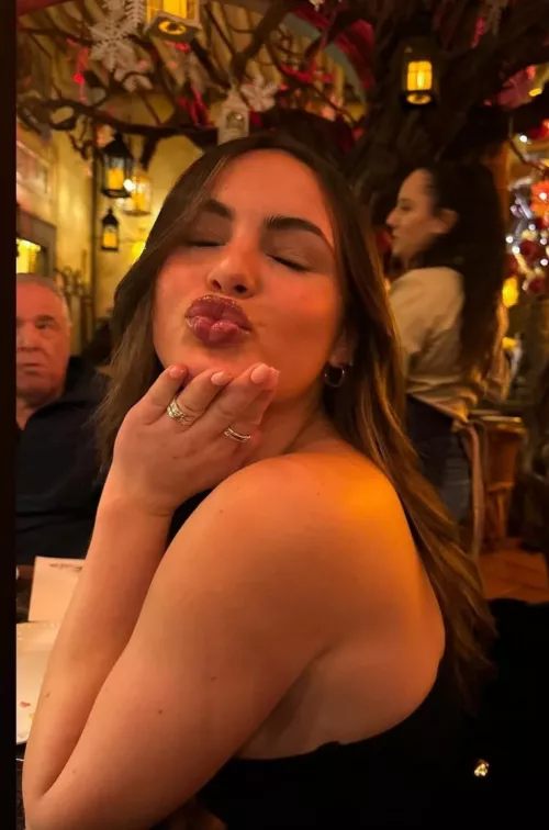 Her lips are a paintbrush...