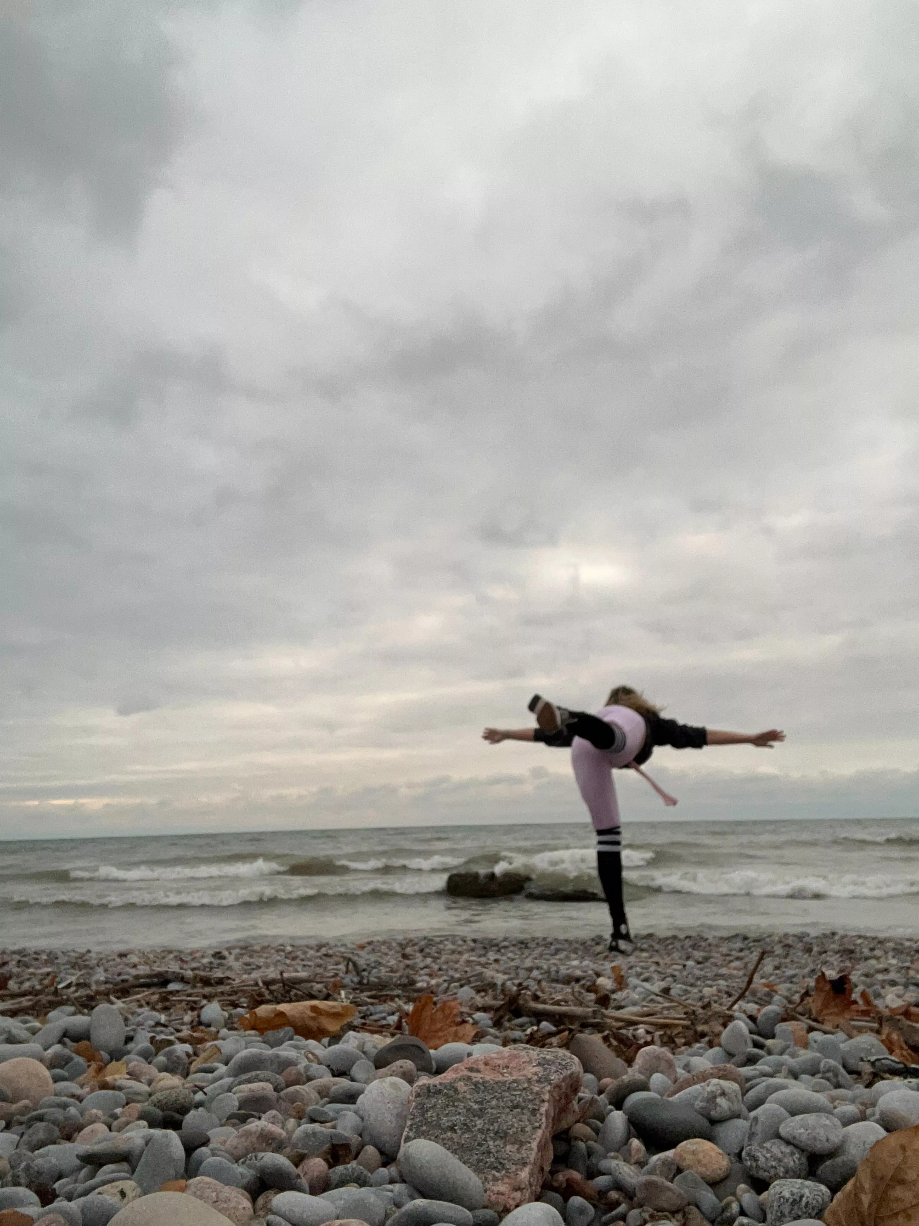 I use Lensbuddy for fun selfies like this Pajama yoga on the winter beach shot. :) 